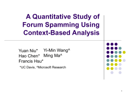 A Quantitative Study of Forum Spamming Using Context …