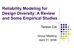 Reliability Modeling for Design Diversity: A Review and