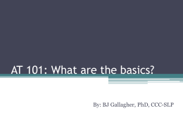 AT 101: What are the basics?