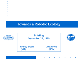 Towards a Robotic Ecology - University of California, Los