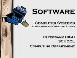 Software Computer Systems Standard Grade Computing …