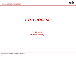 ETL PROCESS - OIC Statistical Commission