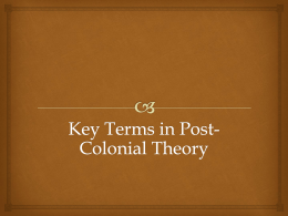 Key Terms in Post