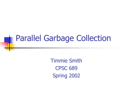 Parallel Garbage Collection