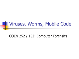 Viruses, Worms, - Santa Clara University
