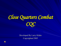 CQC Close Quarters Combat - Three Rivers Martial Arts