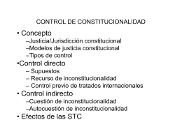 CONTROL DE CONSTITUCIONALIDAD
