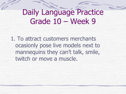 Daily Language Practice Grade 10 – Week 9