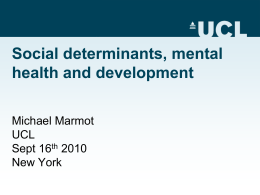 Why Mental Health has to be Integrated into the MDGs