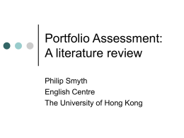 Portfolio Assessment: A literature review