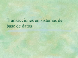 Transacciones en sistemas de base de datos