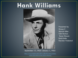 Hank Williams - University of Minnesota
