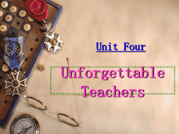 Unforgettable Teachers