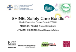 SHINE: Safety Care Bundle - Royal College of Nursing