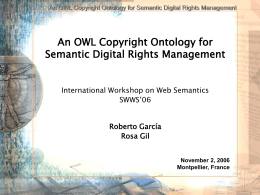 A Semantic Web Approach to Digital Rights Management