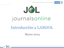 Introduction to SLJOL