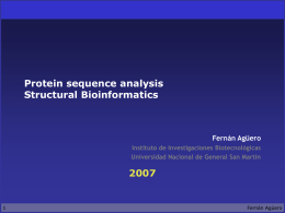Protein sequence analysis
