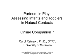 Partners in Play: Assessing Infants and Toddlers in