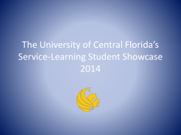 Service-Learning Student Showcase 2014