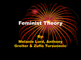 Feminist Theory - ppt - Department of Sociology
