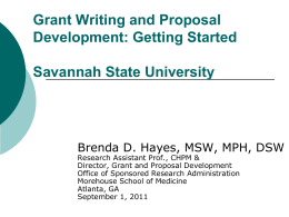 Grant Writing and Proposal Development: New …
