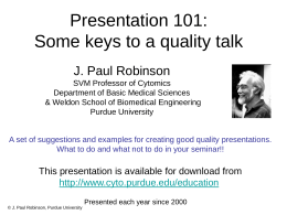 Presentation 101 for Graduate Students