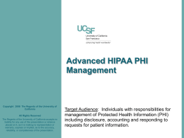 HIPAA Education Materials Module #3: Staff with Access to