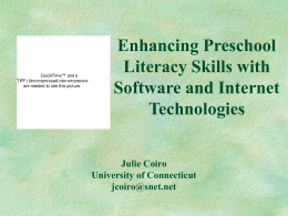 Enhancing Preschool Literacy Skills with Software and
