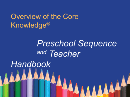 Core Knowledge Preschool Overview Powerpoint