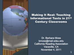 Making It Real: Teaching Informational Texts in 21st