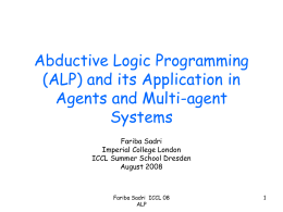 Abductive Logic Programming and its Application in …
