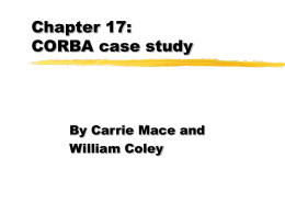 Chapter 17: CORBA case study