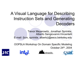 ISA_ML: A Visual Language for Modeling Instruction Sets