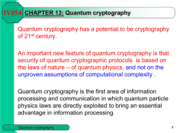 CHAPTER 15 - Quantum cryptography