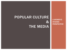 Popular culture & The Media