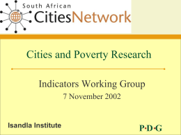 Cities and Poverty Research