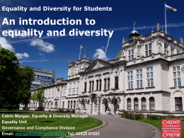 Equality Matters - Cardiff University