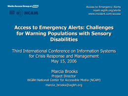 Challenges for Warning Populations with Sensory …
