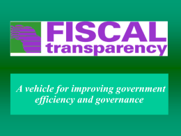 A vehicle for improving government efficiency and …