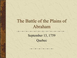 The Battle of the Plains of Abraham