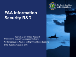 FAA Information Security R&D