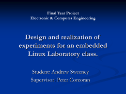 Design and realization of experiments for an embedded