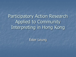 Community Interpreting in Hong Kong
