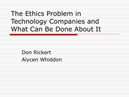 The Ethics Problem in Technology Companies and What …
