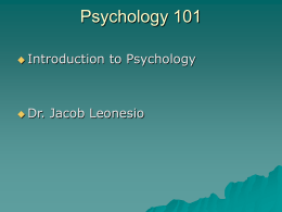 Cognitive Psychology - University of Washington