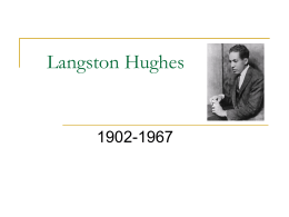 Langston Hughes - Mrs. A's Web Connection