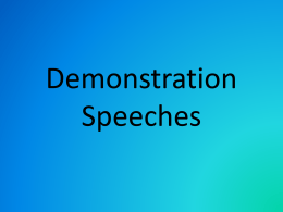 Demonstration Speeches - School District of Bonduel