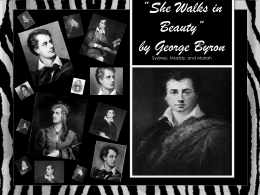 George Byron - Mrs. O's Brit Lit Webpage