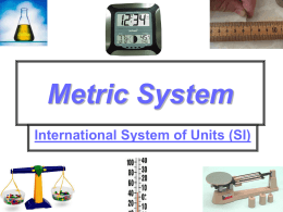 Metric System Unit