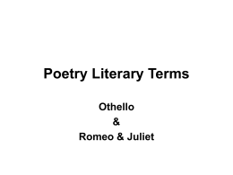 Poetry Literary Terms - Pearland Independent School …